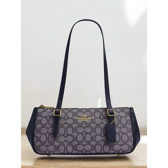 NWT Coach CBJ03 Signature Jacquard Asher Shoulder Bag - Picture 1 of 12